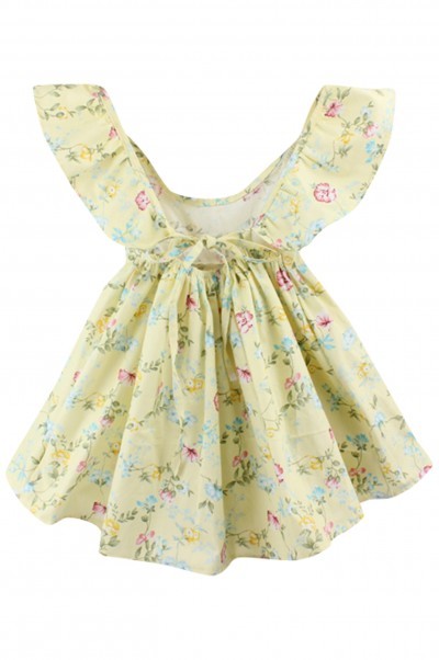 SKCC002 Order printed ruffled dresses for infants and young children Order children's dresses online Supply floral ruffled dresses detail view-9